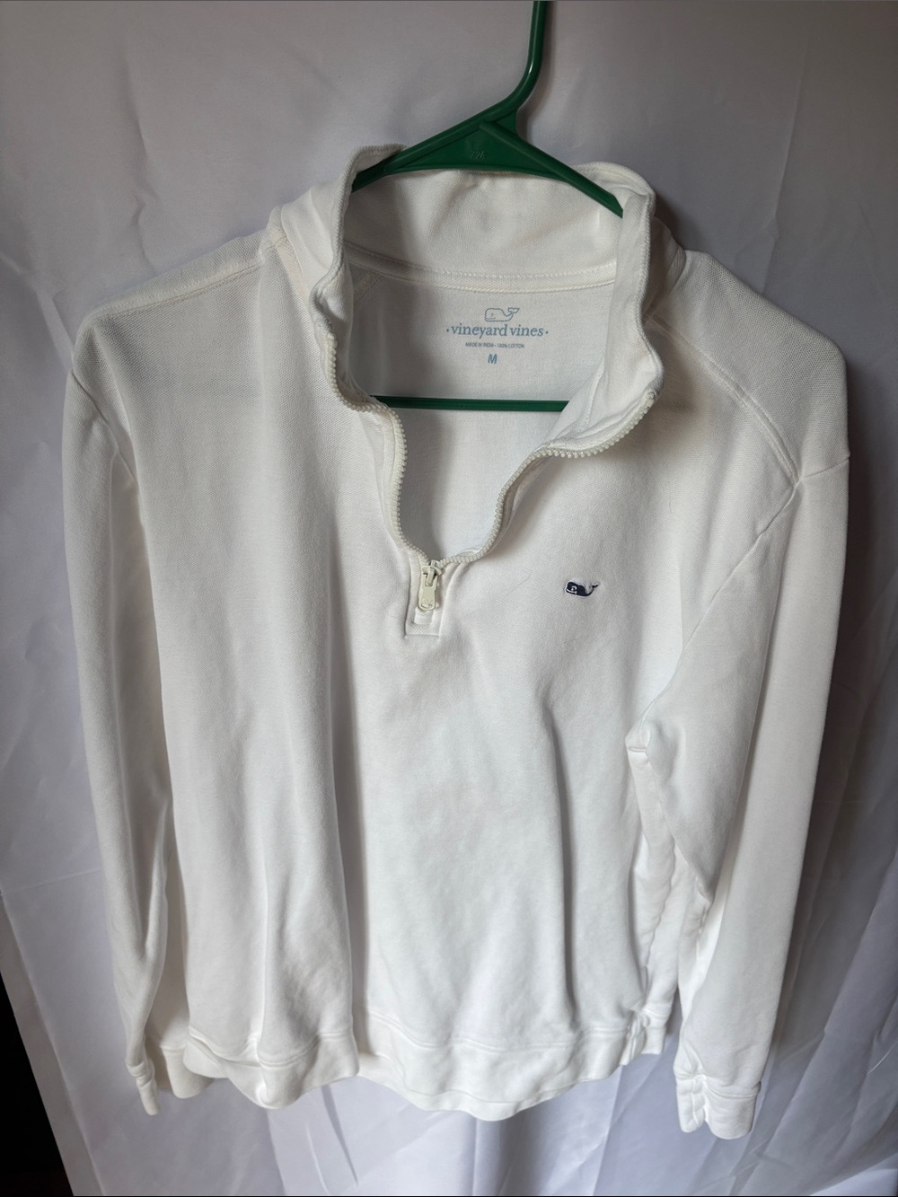 Vineyard Vines Men’s White Quarter-Zip Pullover